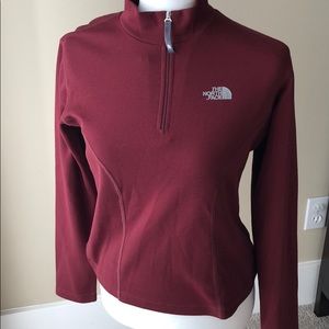 North Face flight series shirt with half zip front